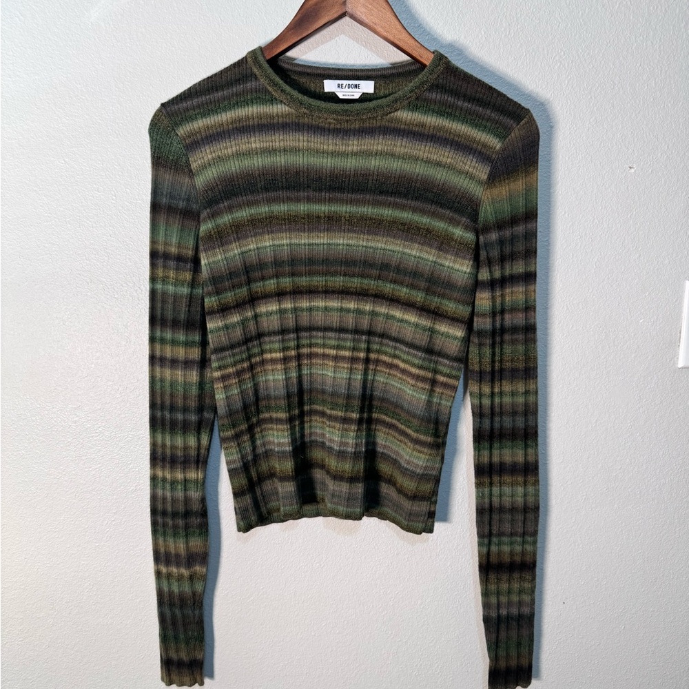Re/done 100%wool striped sweater